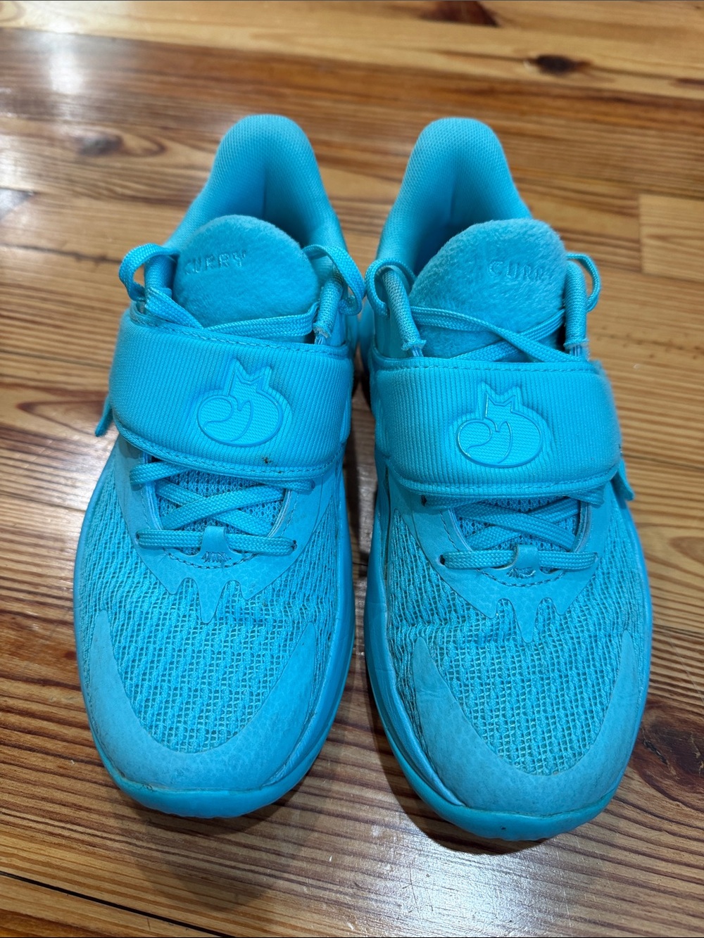 Stephen Curry Under Armour Kids Bright Turquoise Athletic Sneakers